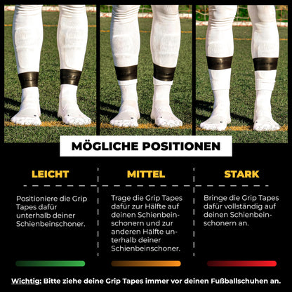PASTE® Shin Guard Holder Soccer Silicone Men, Women, Kids Black - Support for Soccer Socks as Shin Guard Holder, Sock Holder, Grip Tapes for Soccer Socks, Ankle Strap