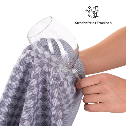 Blumtal Dish Towels Cotton 50x70 cm in a Set of 10 - Oeko-TEX certified Kitchen Towels - extremely absorbent Dish Towels - Kitchen towels washable at 95 °C - Dish Towels Red-White Checkered