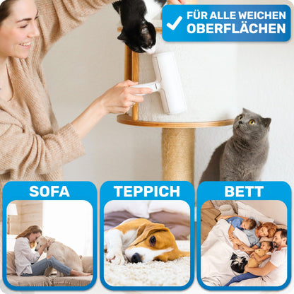 BluePet Original Pet Hair Remover with 4X Laundry Balls I Reusable Lint Roller to Remove Pet Hair, Cat Hair, Dog Hair I Washable, Reusable, Lint Remover