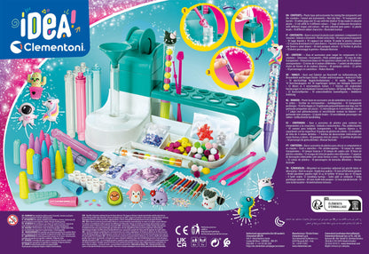 Clementoni My Pen Workshop with over 50 accessories - creative toy, pen craft set, personalized pen, gift set for children 6 years and older, 18779