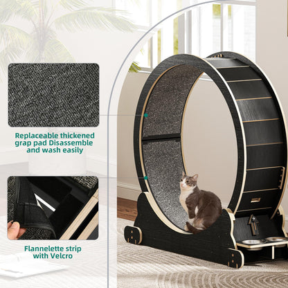 YITAHOME Cat Wheel Large Cat Exercise Wheel Silent Cat Wheel for Big Cats, Indoor Cats Fitness Cat Wheel Workout Equipment, 1065x1010x380mm