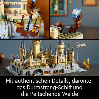 LEGO Harry Potter Hogwarts Castle with grounds - Collectible set for adults including main tower & astronomy tower, Chamber of Secrets & architect Minifigure - 76419