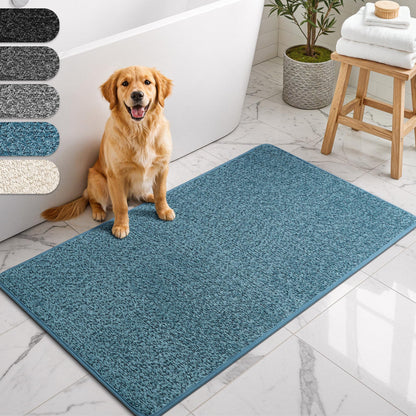 Grounded® bath mat blue - non-slip & washable - absorbent bathroom mat - hygienic shower mat - bath mat non-slip washable 60x90 cm quick-drying
