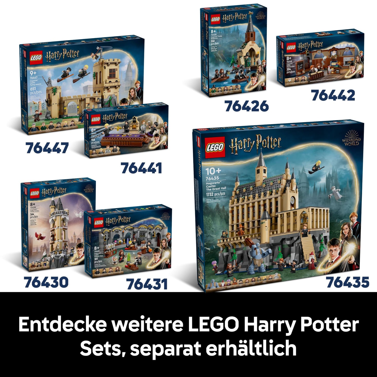 LEGO Harry Potter Diagon Alley - Display Miniature Street - 12 Microfigures to collect, incl. Harry Potter, Draco Malfoy, Hermione Granger - Gift for adults 76444