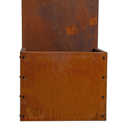 ESTEXO Privacy Screen Element Privacy Rust 150 cm Privacy Wall Garden Decoration Fence Rust Metal (with raised bed)