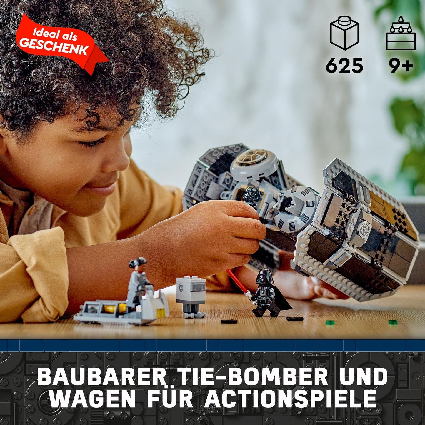 LEGO Star Wars TIE Bomber Model Kit with Darth Vader Minifigure & 10914 DUPLO Deluxe Brick Box.