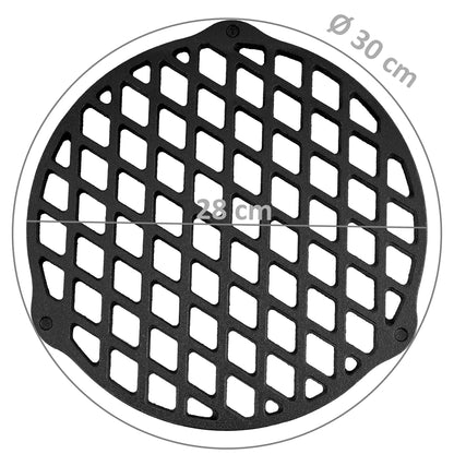 BBQ-Toro cast iron stacking grate | Insert for Dutch Oven, Ø 30 cm, round | for 12 QT Dutch Oven | Cast iron pot elevation, pot stacking grate | Cast iron grate, grill grate, oven grate, cast grate