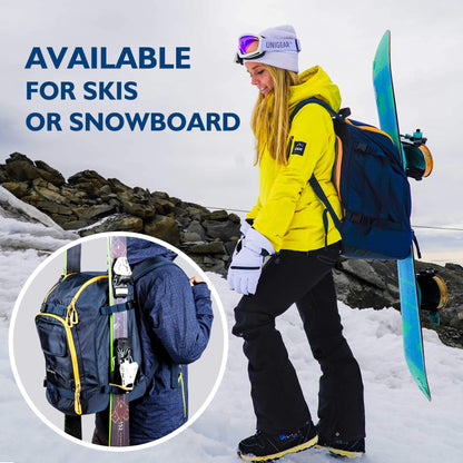 Unigear ski boot bag with helmet compartment and backpack straps, ski backpack ski boot backpack with helmet pocket, ski bag for ski boots, ice skates, snowboard, inline skates