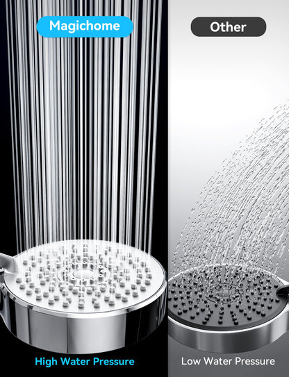 Magichome shower head with 20 layer filter, hand shower 5 spray modes high pressure water-saving shower head with hose for hard water, residual chlorine, heavy metals.