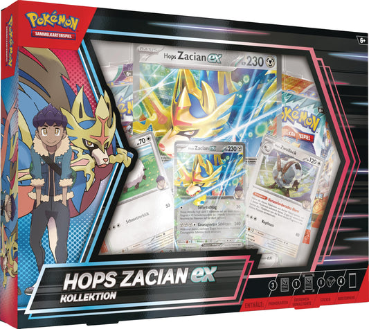 Pokémon Trading Card Game: Hops Zacian-ex Collection (3 holographic promo cards, 1 oversized holographic card & 4 booster packs)