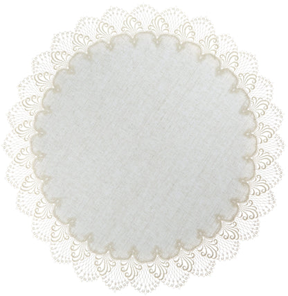 Plauener Spitze 3086L_14_90 Tablecloth Nizza L, size 90 cm, round