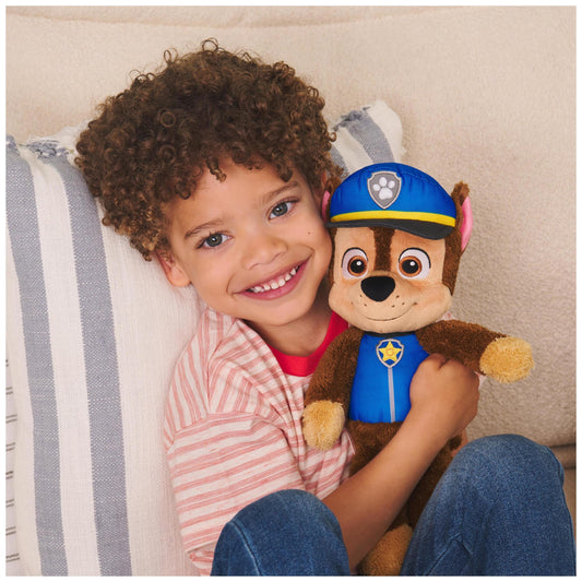 GUND PAW Patrol Stuffed Plush Chase, 30 cm - high-quality plush toy made of soft velour terry with embroidered eyes, true to the original TV series look, suitable for kids aged 1 year and up.