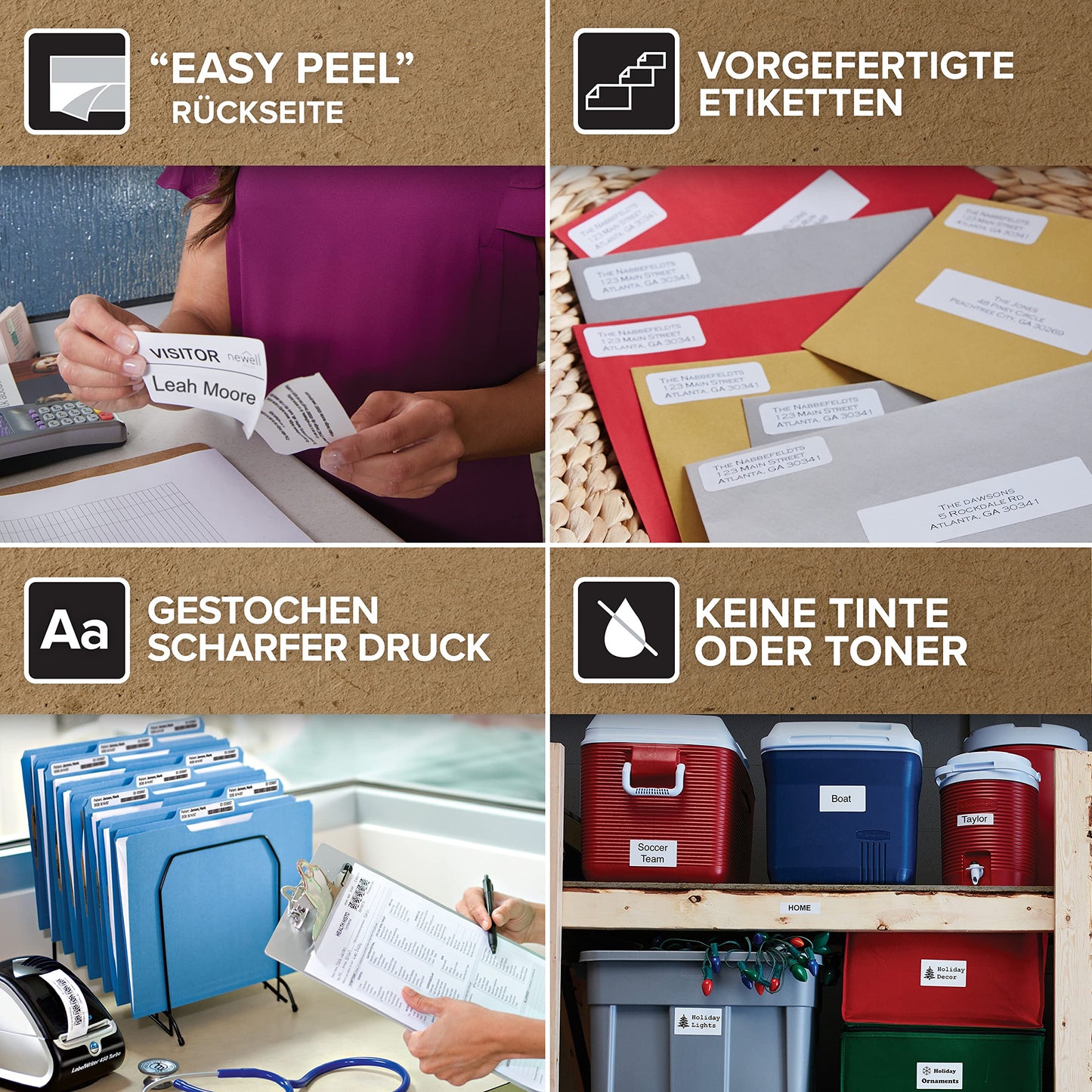 DYMO Original LabelWriter Shipping Labels for LabelWriter 5XL/4XL label printers | 102 mm x 210 mm | 6 rolls with 140 labels each (840 total) | self-adhesive | for LabelWriter labeling device