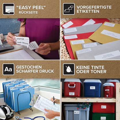 DYMO Original LabelWriter Shipping Labels for LabelWriter 5XL/4XL label printers | 102 mm x 210 mm | 6 rolls with 140 labels each (840 total) | self-adhesive | for LabelWriter labeling device