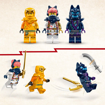 LEGO NINJAGO Raya the Baby Dragon, dragon toy with 3 minifigures, buildable ninja toy for 6-year-old boys and girls, action-packed gift for children 71810.