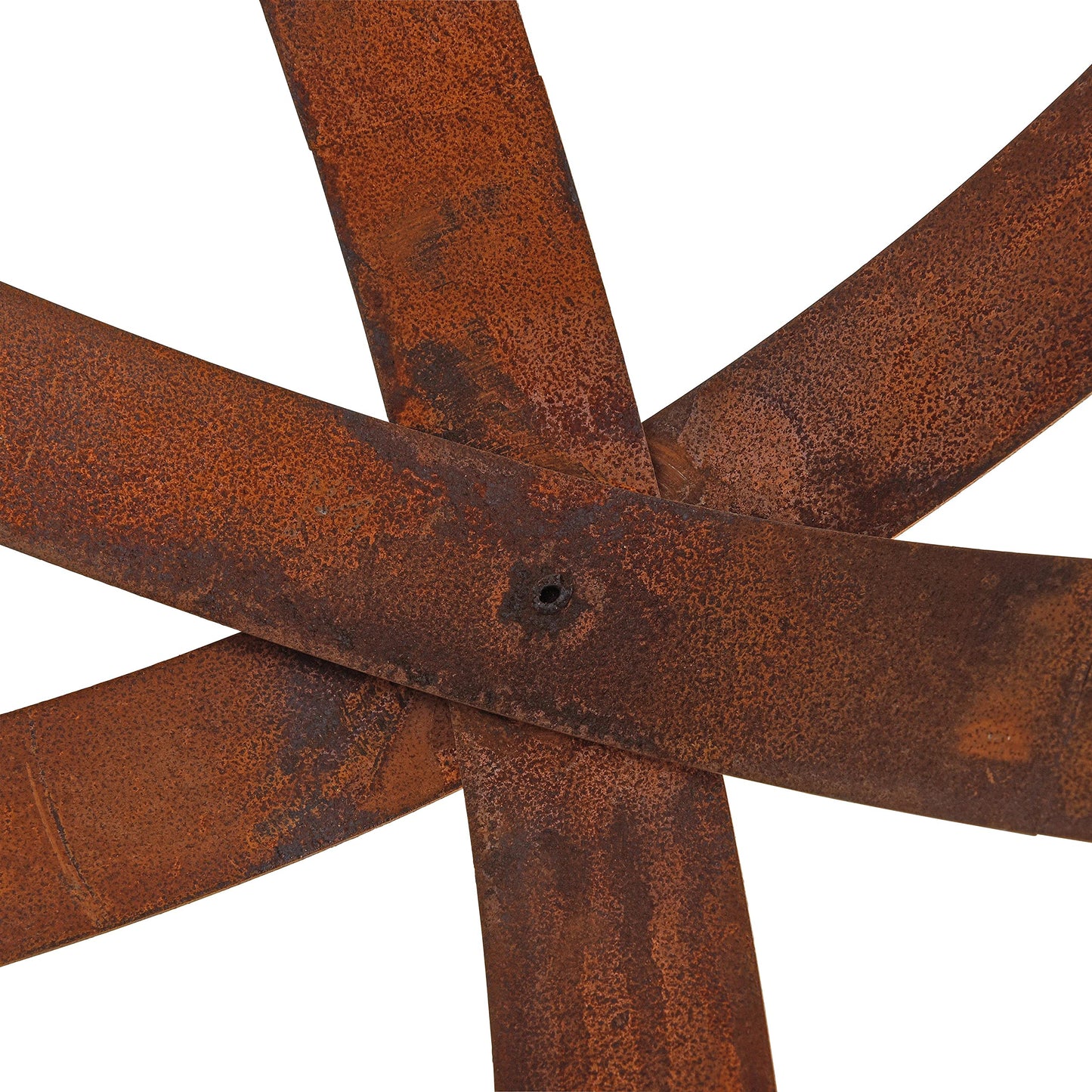 ESTEXO Rusty Decorative Sphere Rust Sphere Garden Sphere Metal Band Strip Iron Garden Decoration Rust Metal 50 cm