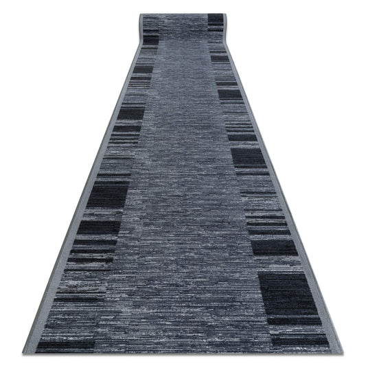 Rugsx Non-Slip Carpet Runner Adagio Gray - Modern short pile for kitchen, hallway & living room, cut to size, 90x190 cm