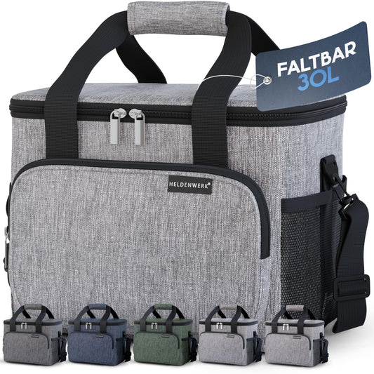 HERO WORK Cooler Bag Large Foldable - Insulated Cooling Box Thermo Bag leak-proof & waterproof - Picnic Lunch Bag, Breakfast Bag, Thermal Bag, Insulated Bag