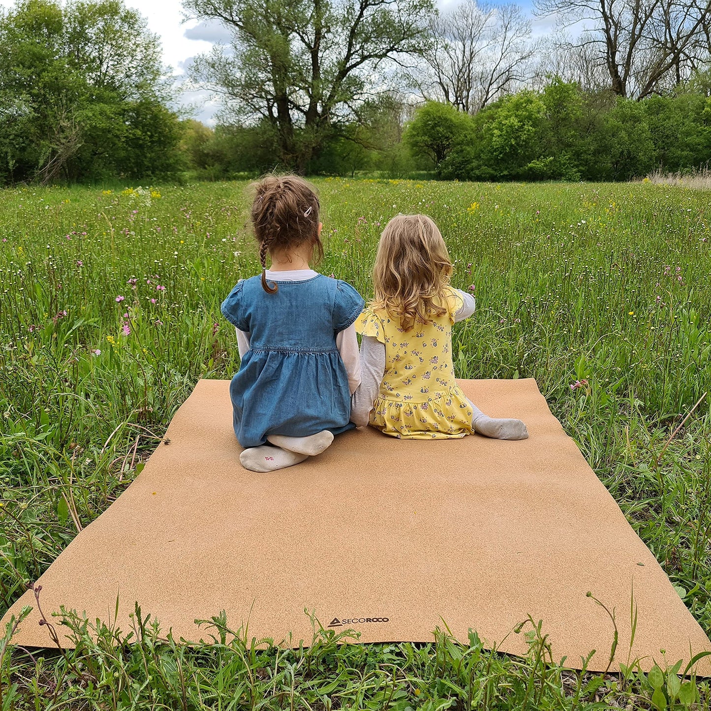 Secoroco cork playmat. Non-toxic crawl mat for babies and children. Natural 160x110 cm.