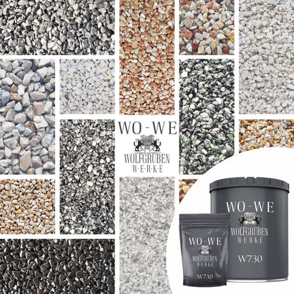 25kg stone carpet set marble gravel floor coating Arabescato Orobico 1-4mm - 2sqm