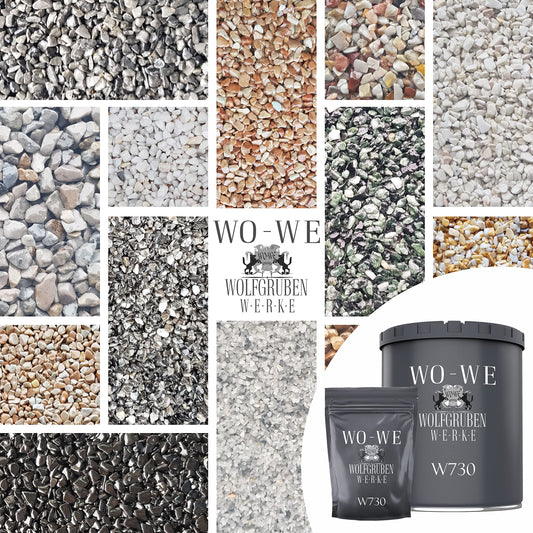 25kg stone carpet set marble gravel floor coating Arabescato Orobico 1-4mm - 2sqm