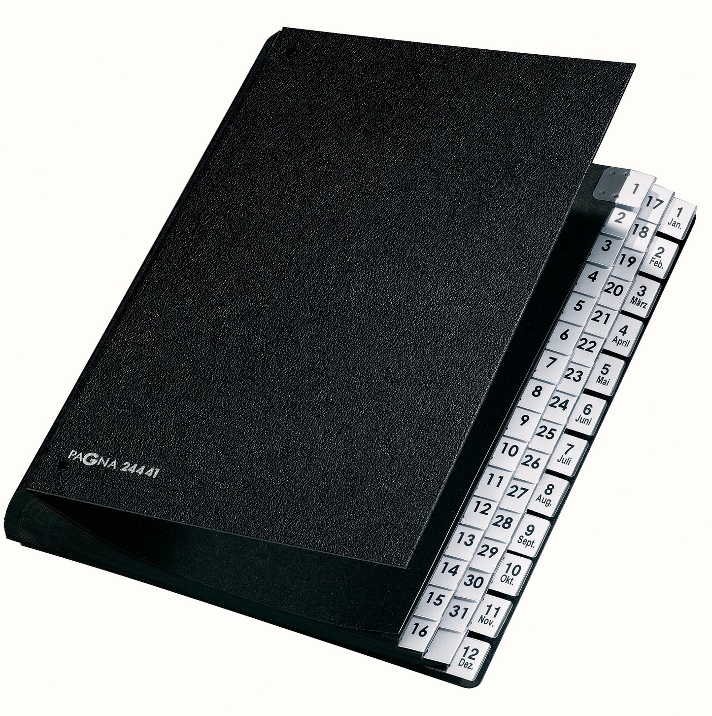 Pagna Desk Organizer Classic (Desk folder, 44 compartments, 1-31/1-12/Jan-Dec) black