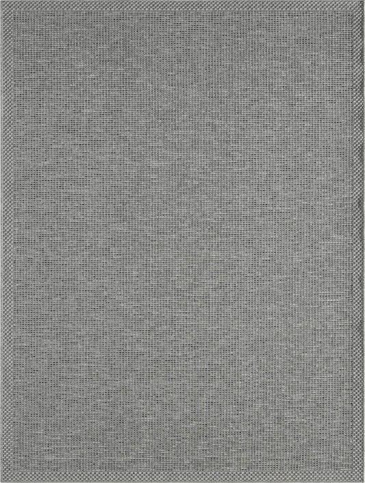 the carpet Calgary - durable outdoor rug, low pile, modern design, perfect for kitchen and dining room, vintage look, boho style, suitable for outdoor use, Grey, 67 x 180 cm.