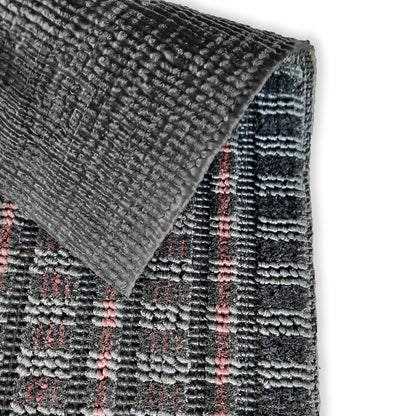 Astra Premium Outdoor Mat - Poly Brush - durable doormat - black/burgundy - 50 x 80 cm