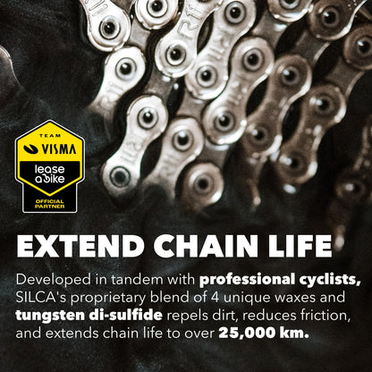 SILCA Secret Hot Melt bike chain wax | Wax lubricant in cooking bag for stovetop | Ceramic bike chain lubricant | Wax bike lubricant for thousands of clean kilometers