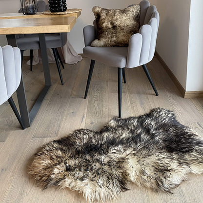 Merino sheepskin from the Black Forest, 110-120 cm, cozy and soft. Ecologically tanned by German farms, natural form decor, premium sheepskin runner, seat pad.