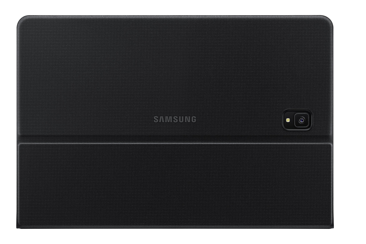 Samsung tablet case with integrated QWERTZ keyboard and pen holder for Galaxy Tab S4 in black.