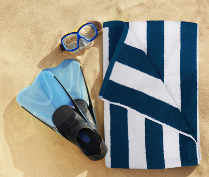 4-pack of Utopia Towels beach towels 30x60 inches, absorbent towels made of 100% cotton (Red, Navy Blue, Gray, Plum)