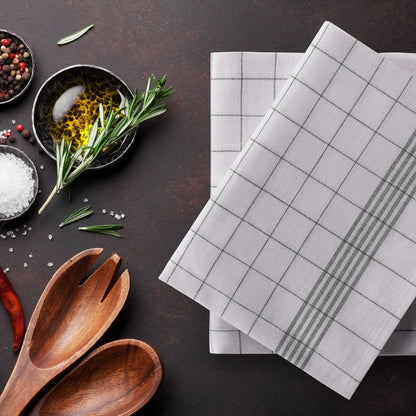 Blumtal Premium Dish Towels 20pc Set 50x70cm - Cotton Kitchen Towels - Oeko-TEX certified - Kitchen Hand Towels - washable up to 95°C - Gray Dish Towel Set