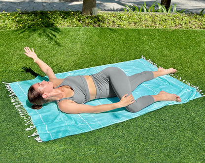 Utopia Towels 2-Pack Turkish Beach Towel Large 100x180 cm Sauna Towel made of 100% cotton absorbent and lightweight perfect for the beach and pool (Teal)