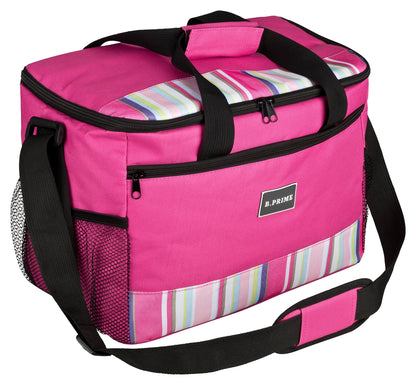 B.PRIME 20L Cooler Bag Classic PINK I 36x26x22cm I Insulated Bag I Lunch Bag I Cooler Box I Picnic Bag I Ice Bag I Camping Bag I Picnic I Outdoor I Travel I Shopping I Car