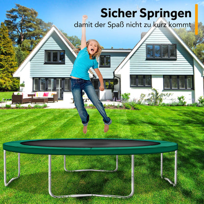 KIDUKU Trampoline Edge Cover | Ø 244cm 305cm 366cm 427cm | tear-resistant | 100% UV resistant spring cover edge protection (Green, 305 cm)