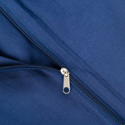 Silkrafox Cotton XL extra large cotton sleeping bag with zipper and pillow pocket. Lightweight summer sleeping bag liner for travel, small and thin with blue color and pocket.
