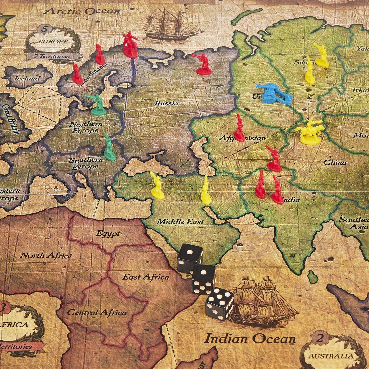 Risk 60th Anniversary Edition, with 4 additional game variants, exclusive to Amazon, strategy game for ages 10+.