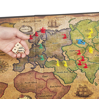 Risk 60th Anniversary Edition, with 4 additional game variants, exclusive to Amazon, strategy game for ages 10+.