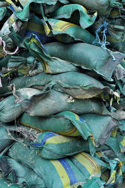 20 sandbags - flood protection sandbag - empty silo sandbags - silo bags water barrier flood (25 x 100 cm)
