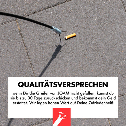 JOAM Claw Grabber (200 cm) - extra secure and comfortable grip thanks to the ergonomic handle - drain snake - universally applicable - telescopic grabber for household and work - grasping arm