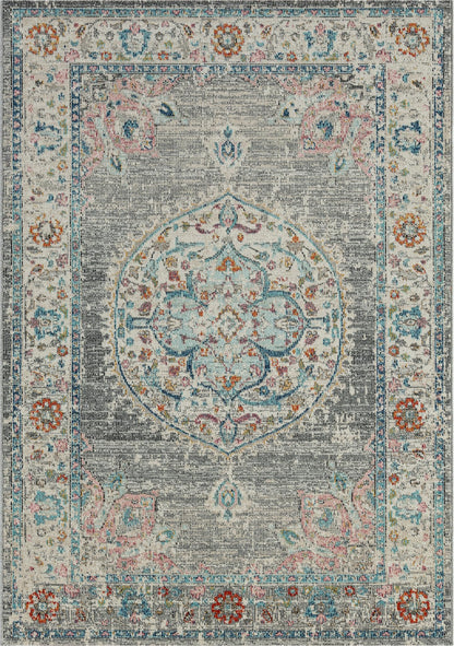 The Palma carpet - versatile indoor & outdoor rug, modern design, living room, weatherproof & UV resistant, durable and easy to clean, balcony, conservatory, Grey-Orient, 140 x 200 cm.