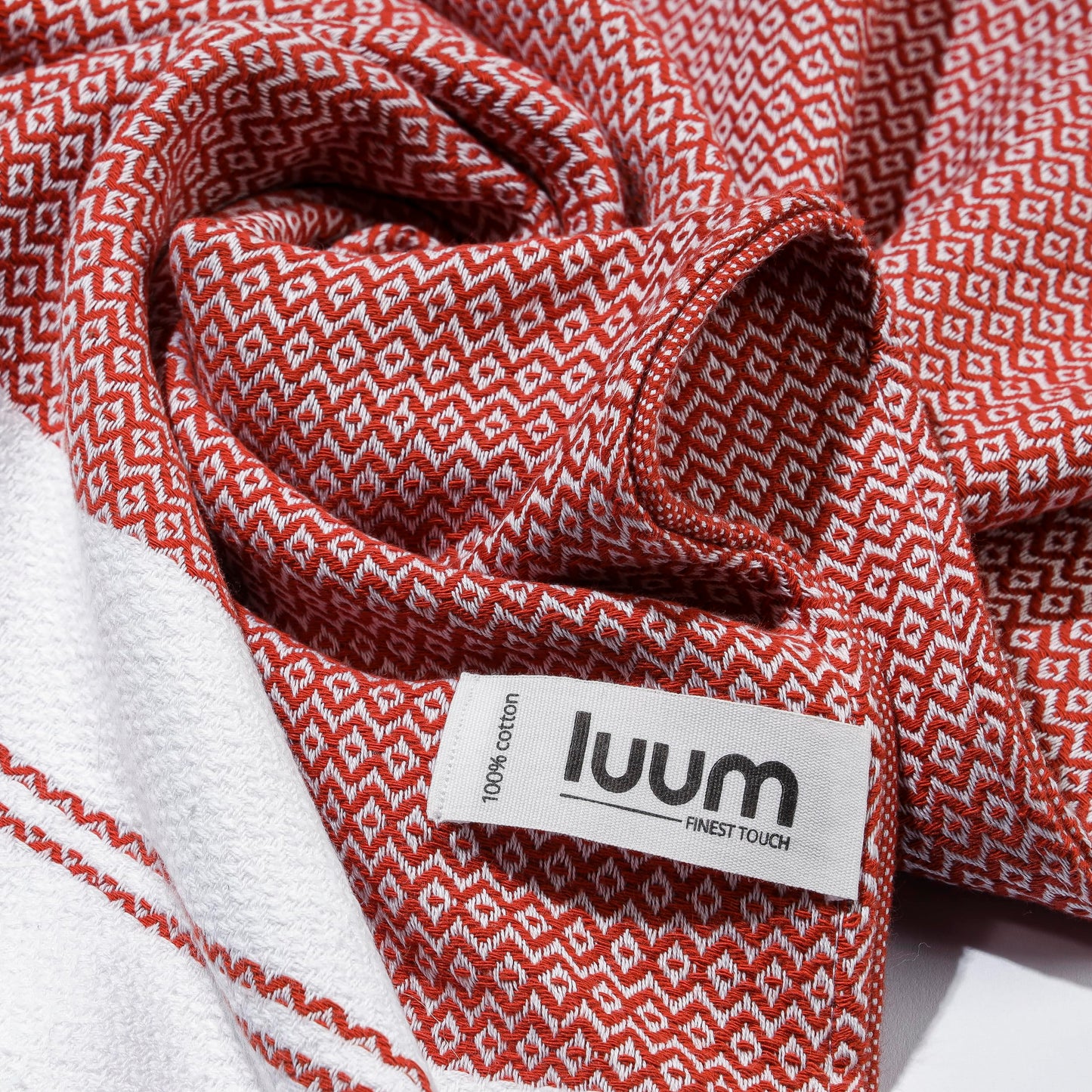 Luum® Sauna towel Hammam towel large 100x200 beach towel XXL bath towel hand towel yoga towel shower towel beach towel sauna towel travel towel Turkish Towels, women men, 100% cotton, Red