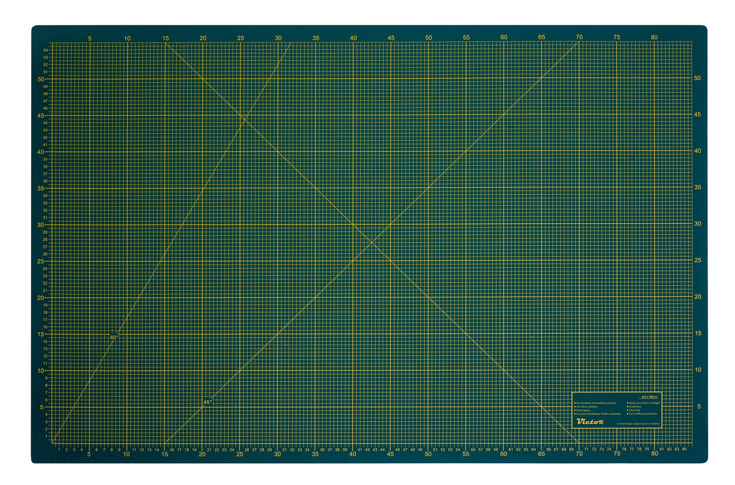 Victor cutting mat green black 90x120cm 3-layer cutting mat A0 self-healing - crafting mat - cutting mat - cutting mat - desk mat - desk mat sewing