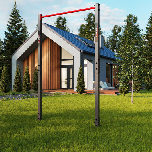 K-Sport: Stationary outdoor pull-up bar with 150kg capacity I Weatherproof power station with pull-up bar I Pull-up tower for muscle training, including e-book.