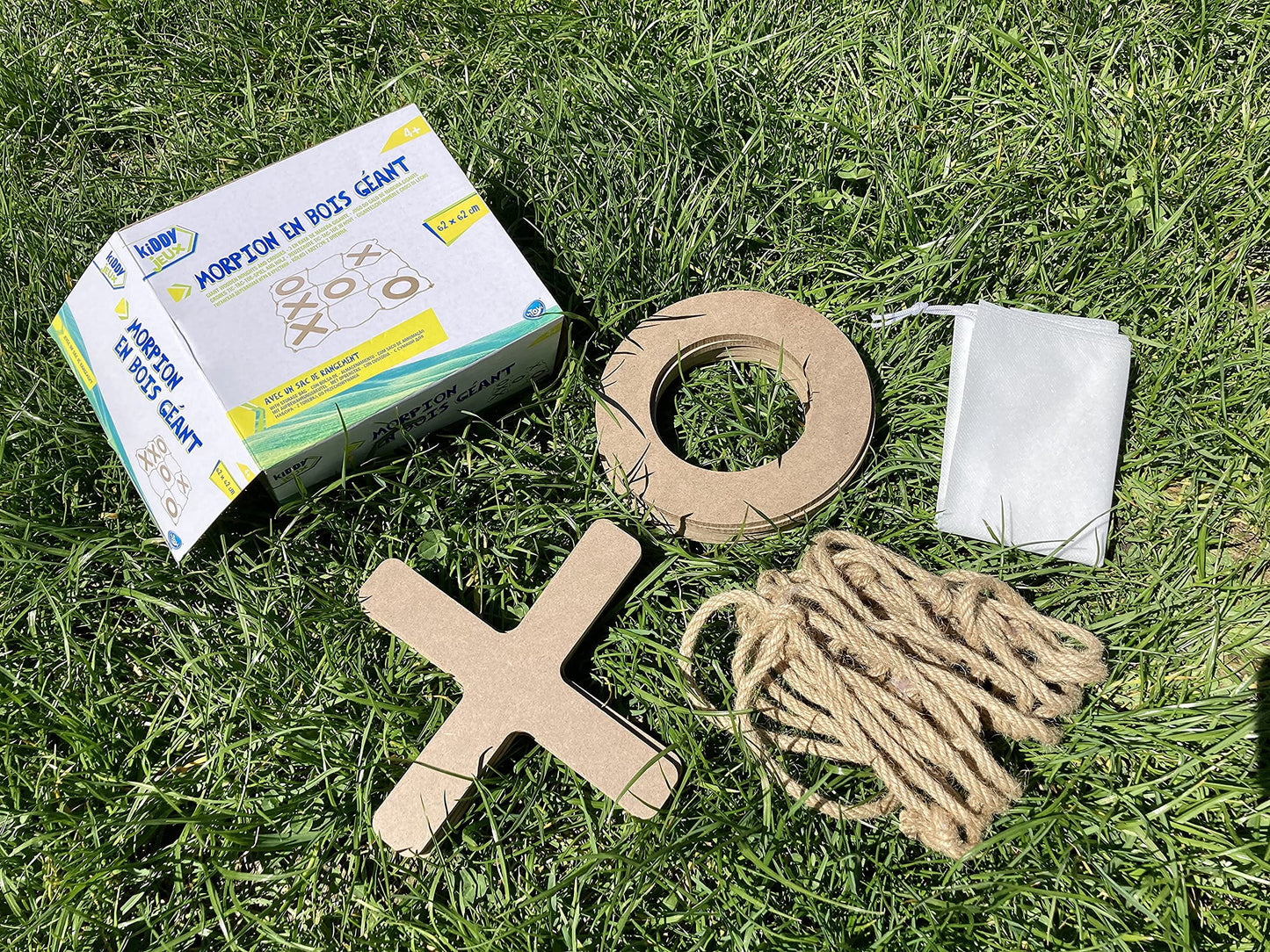 XXL Wooden Tic Tac Toe Game X and O Children's Game for Indoor & Outdoor Party Fun.