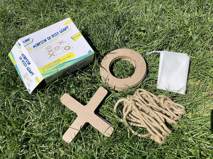 XXL Wooden Tic Tac Toe Game X and O Children's Game for Indoor & Outdoor Party Fun.