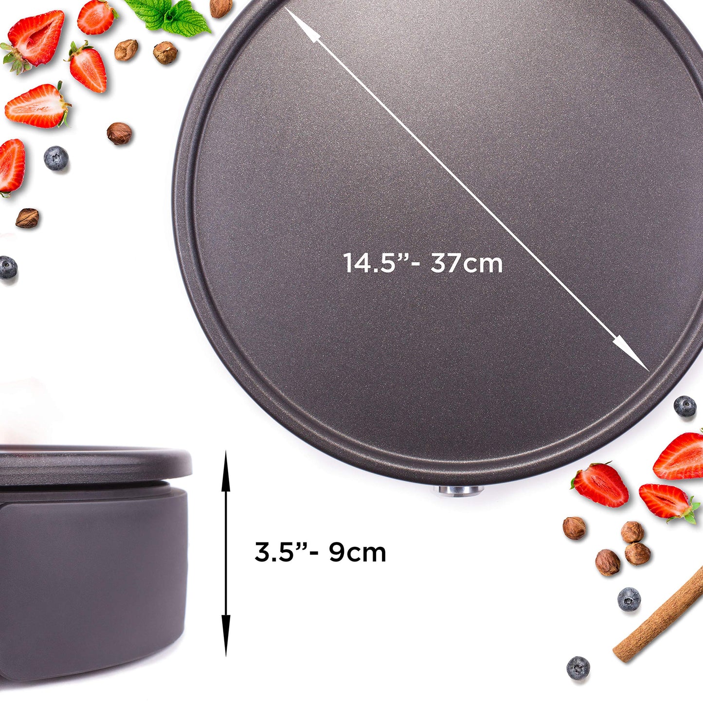 Duronic PM152 Crepe Maker 37 cm XXL - Electric Crepe Iron with removable grill plate, stepless temperature control - Crepe Maker, Tortilla, Galette & Taco Machine, 1500 W, including accessories.