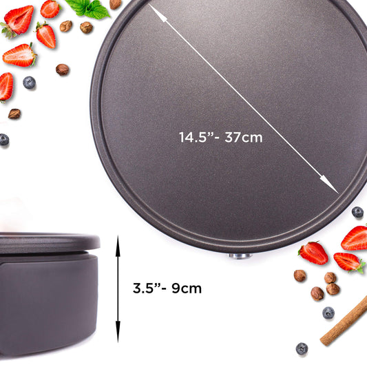 Duronic PM152 Crepe Maker 37 cm XXL - Electric Crepe Iron with removable grill plate, stepless temperature control - Crepe Maker, Tortilla, Galette & Taco Machine, 1500 W, including accessories.