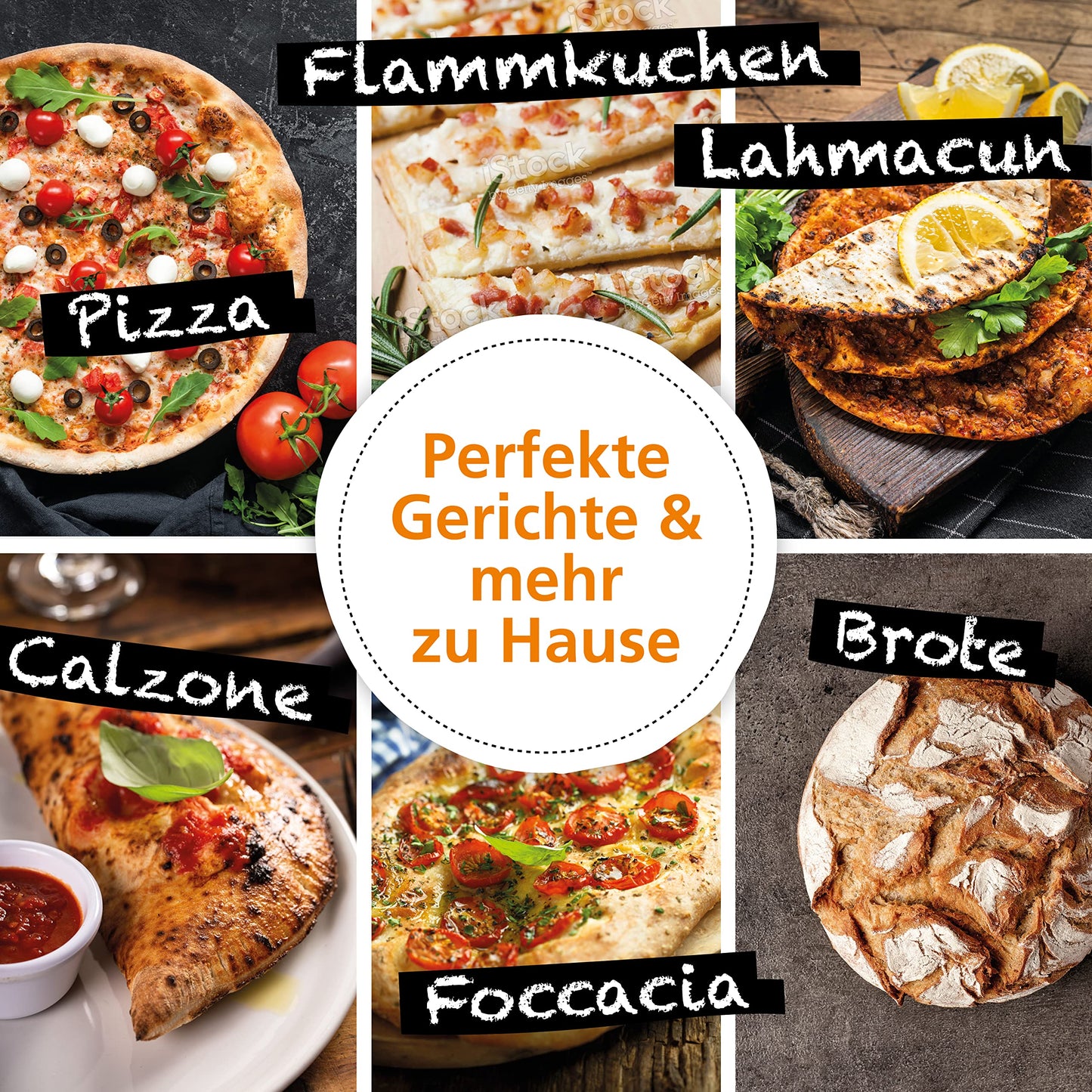 PIMOTTI Pizza stone 3cm thick pizza stone for oven bread stone made of real chamotte rectangular pizza stone brick pizza stone plate for ovens stone grill gas grill pizza stone